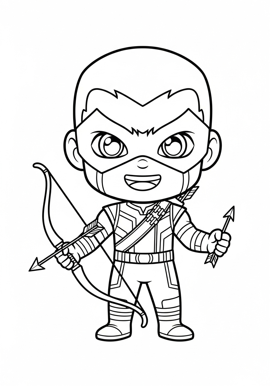 Hawkeye ornaments coloring pages
