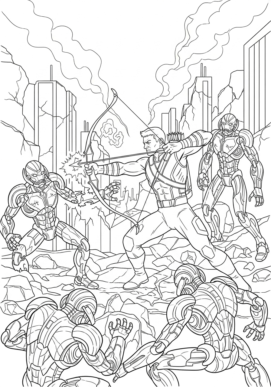 fun Hawkeye coloring pages