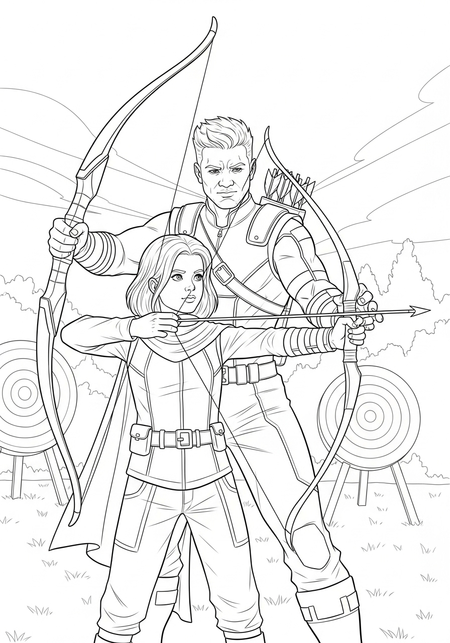 Hawkeye coloring book pages 1