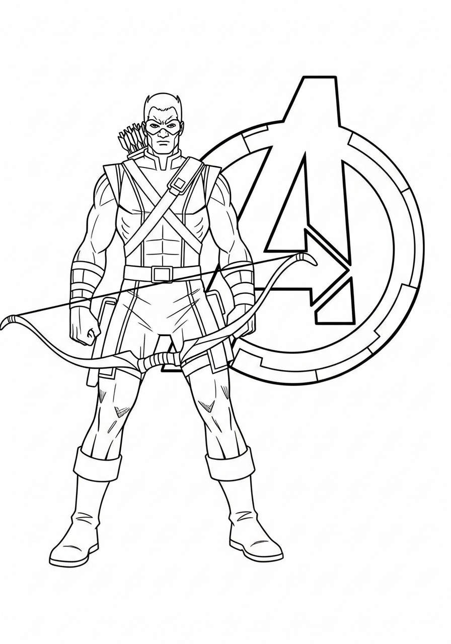 free printable Hawkeye coloring pages