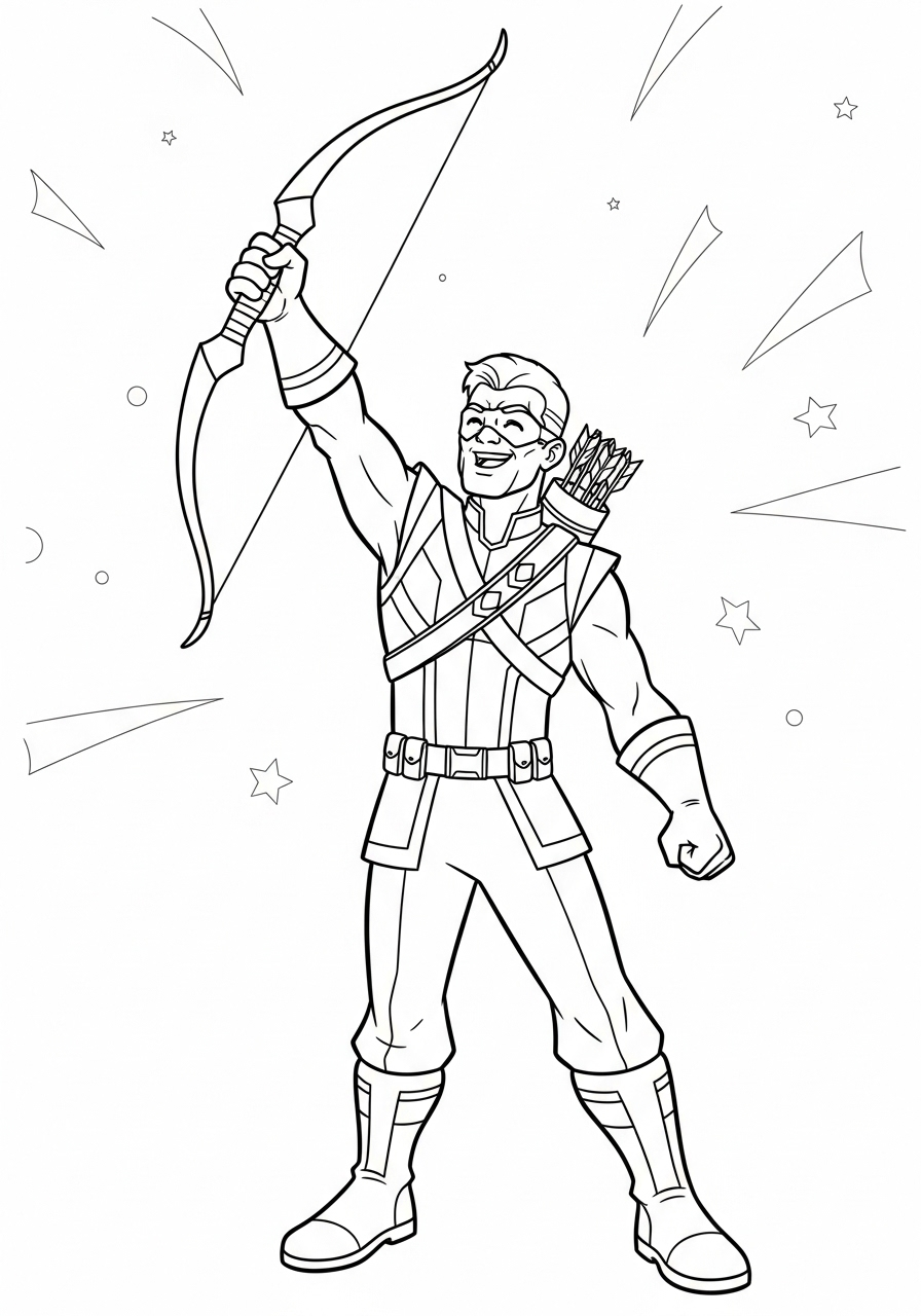 Hawkeye coloring pages for preschoolers