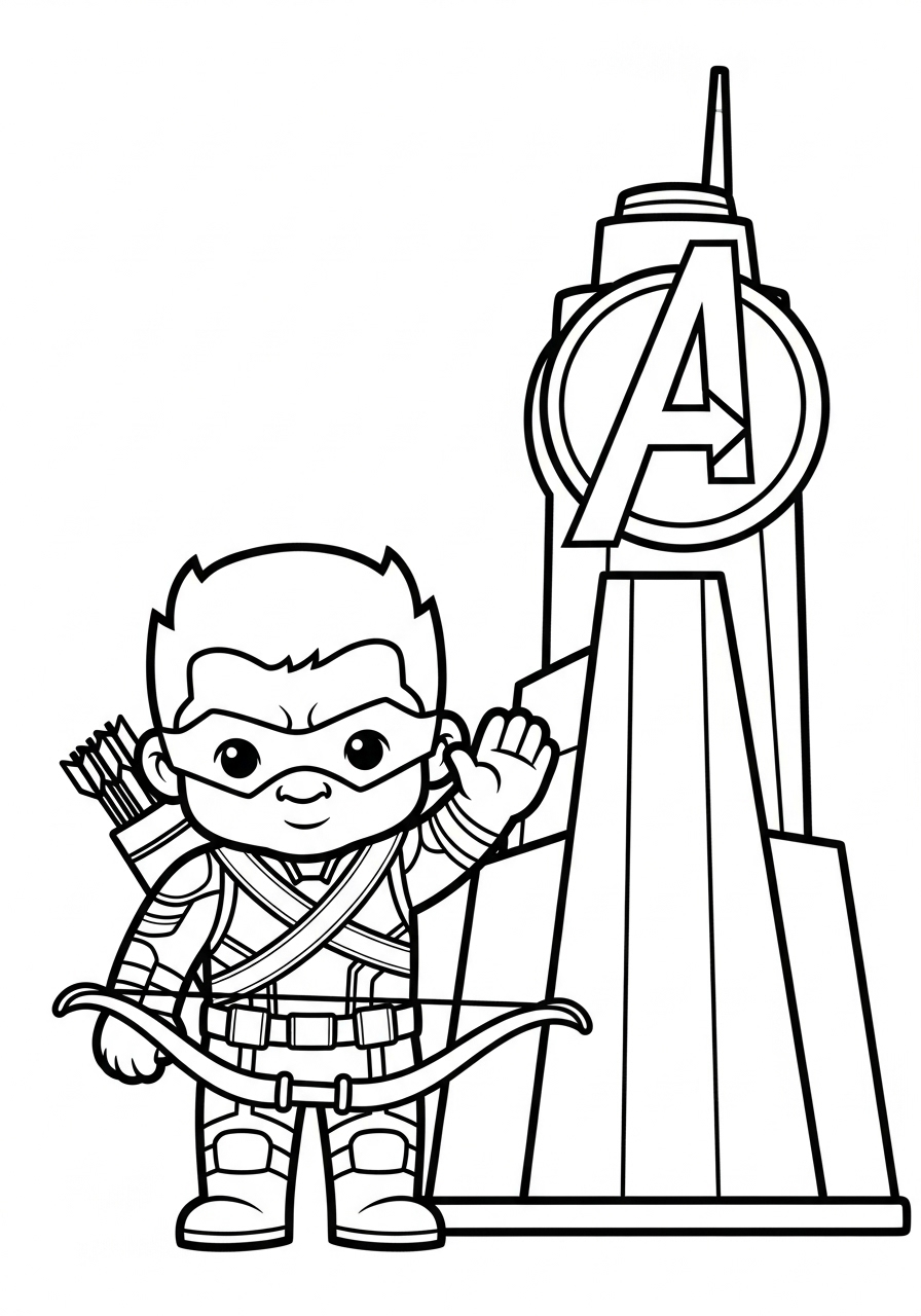 grinch Hawkeye coloring pages 1