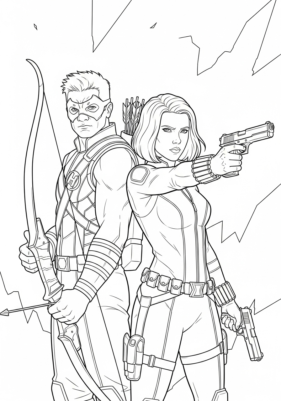 printable coloring pages Hawkeye
