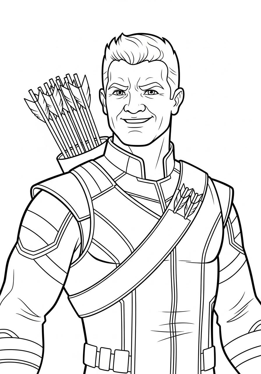 Hawkeye coloring pages printable free