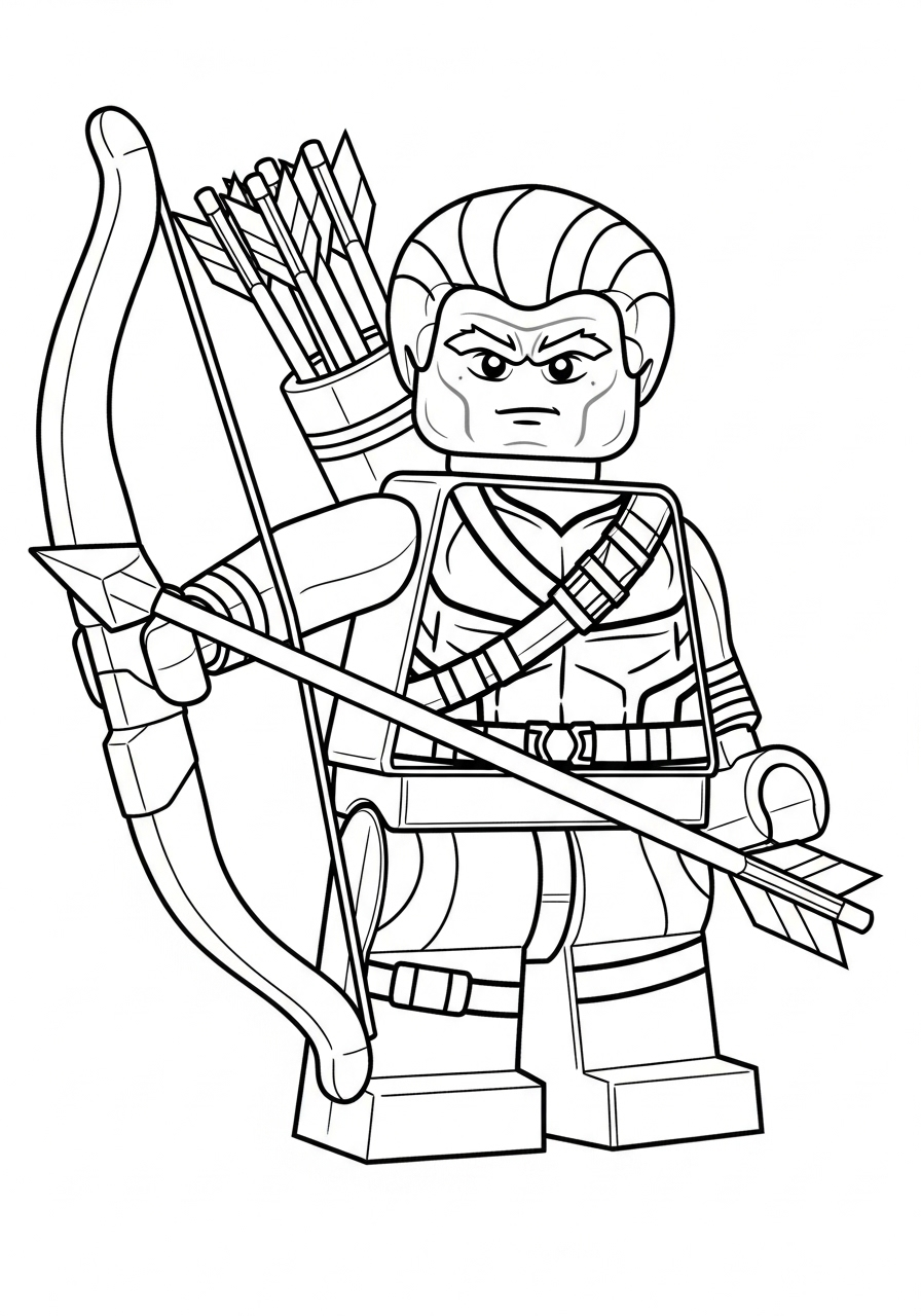 coloring pages printable Hawkeye