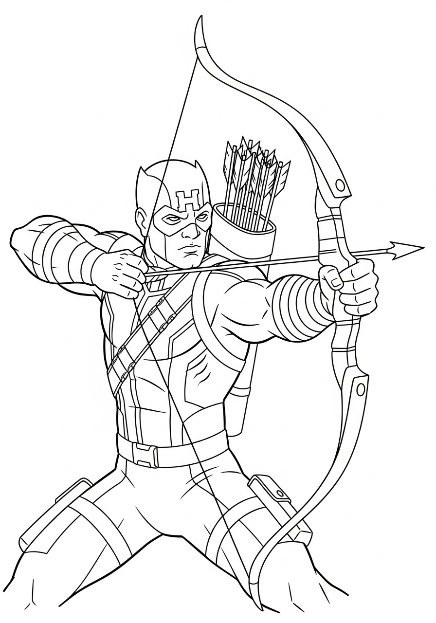 free Hawkeye coloring pages printable