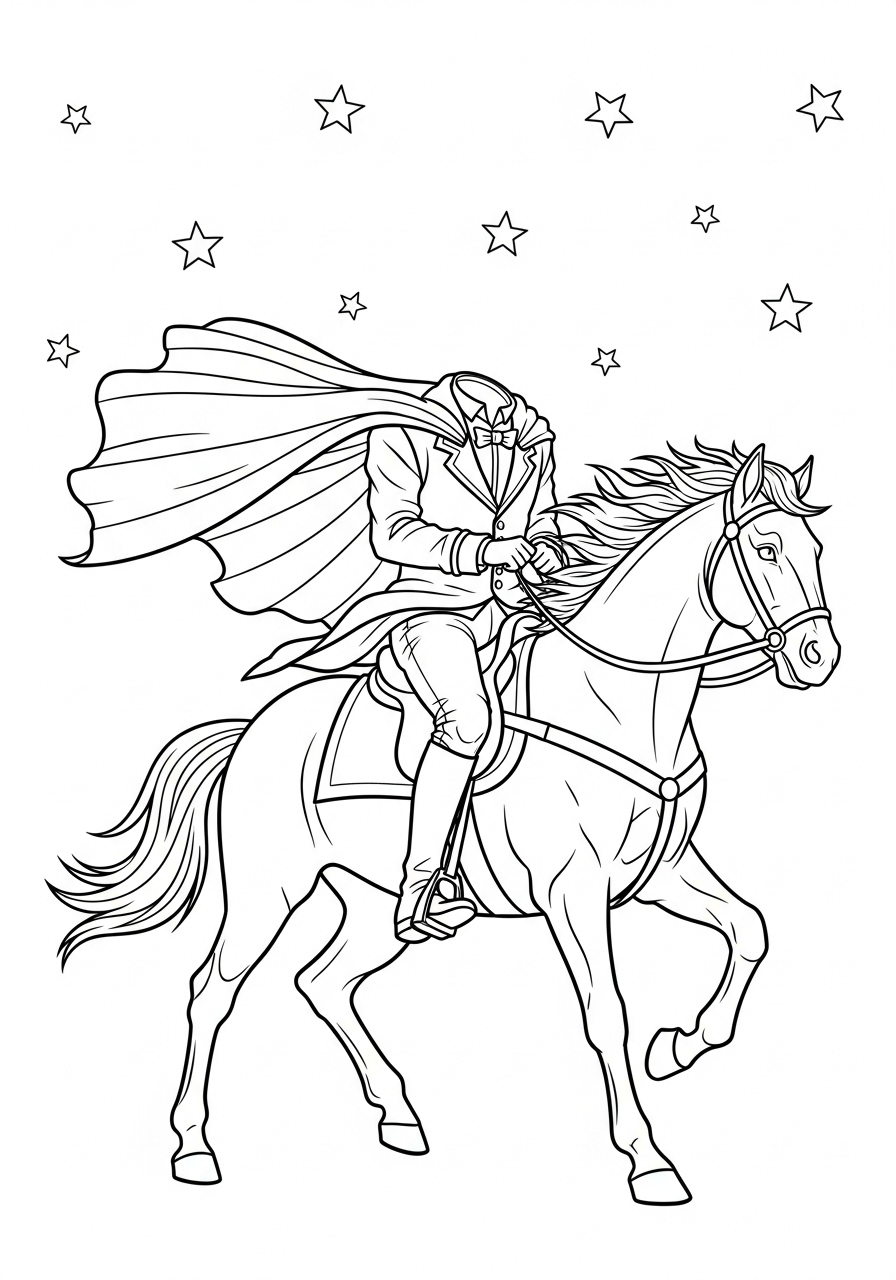 Headless Horseman Coloring Pages 19 Headless Horseman coloring pages for kids