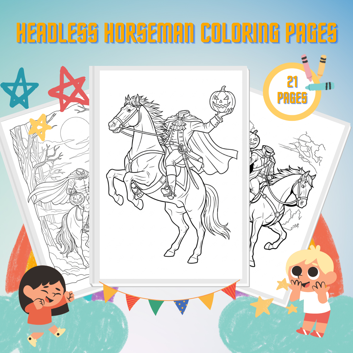 Headless Horseman Coloring Pages