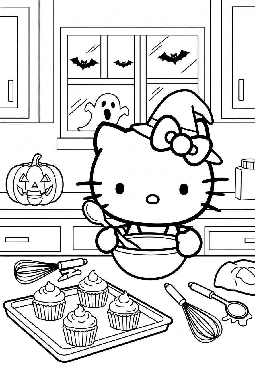 Hello Kitty Halloween Coloring Pages 11 coloring pages Hello Kitty Halloween