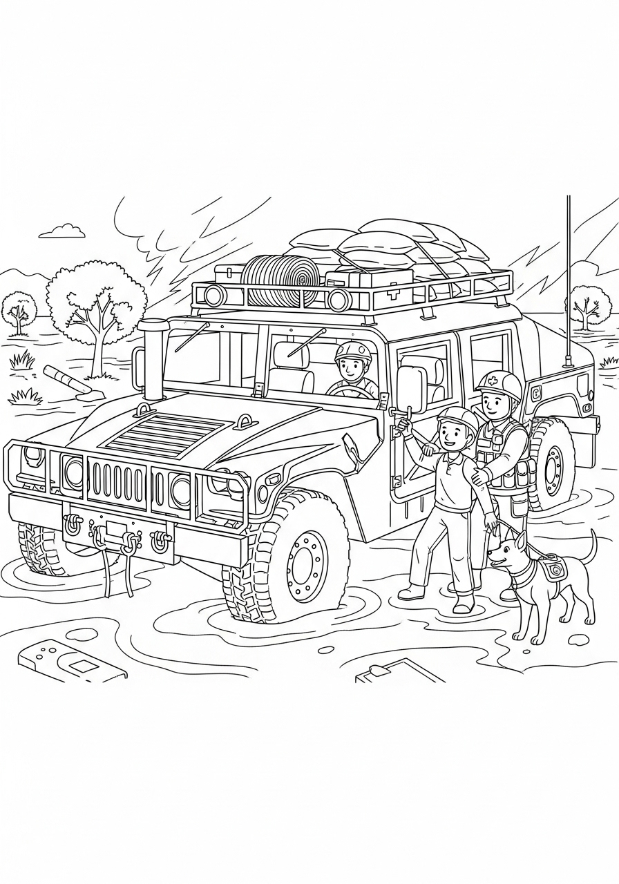 Humvee Coloring Pages 11 free printable Humvee coloring pages for adults