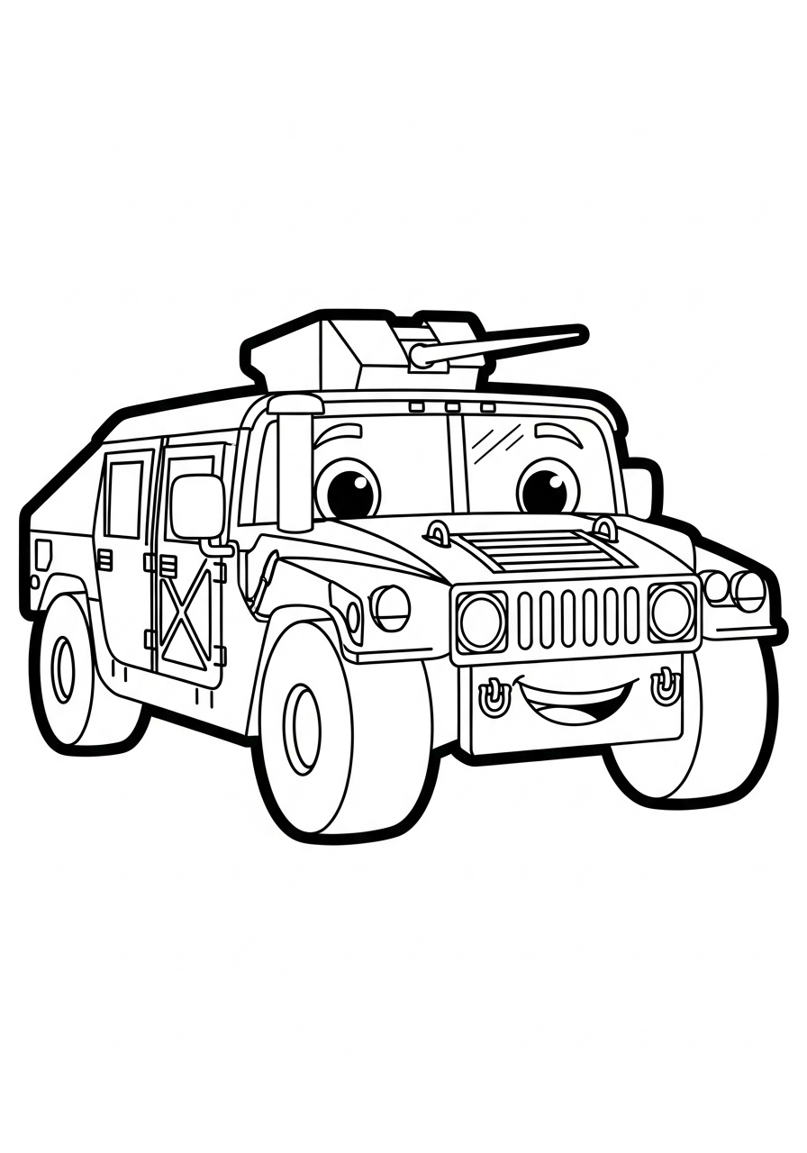 Humvee Coloring Pages 14 free printable Humvee coloring pages for adults 1