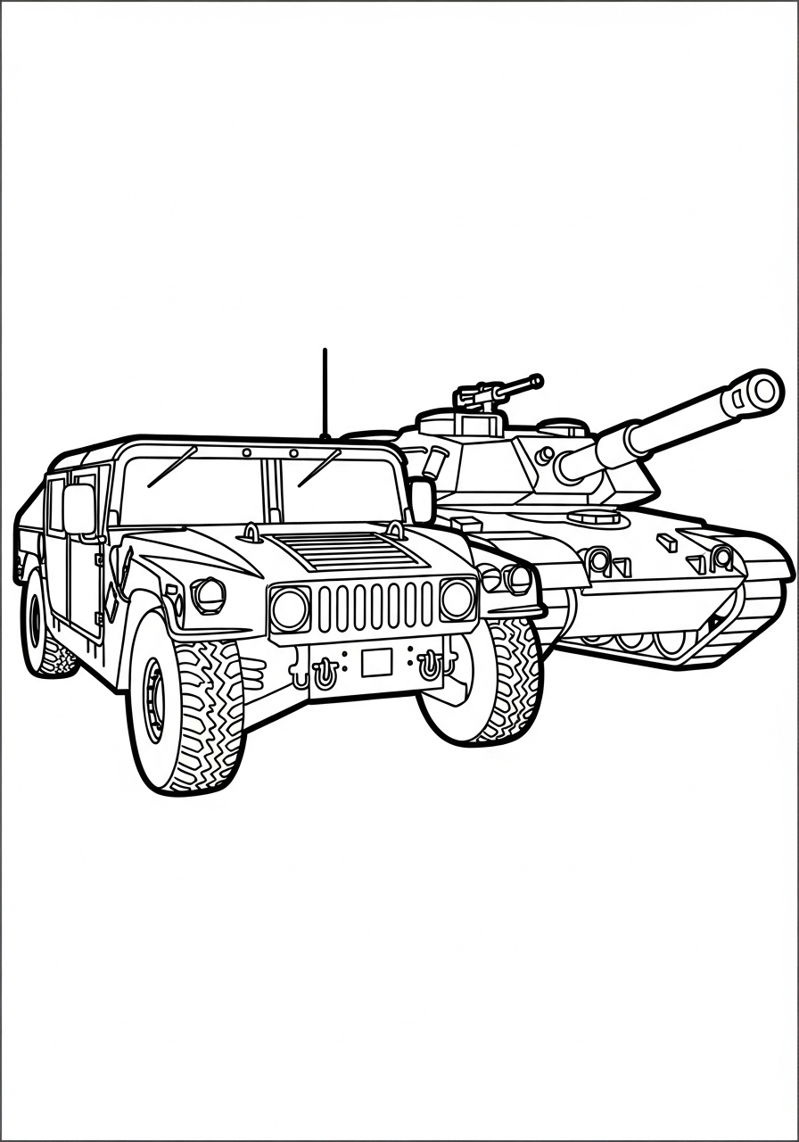 Humvee Coloring Pages 21 free printable Humvee coloring pages 2