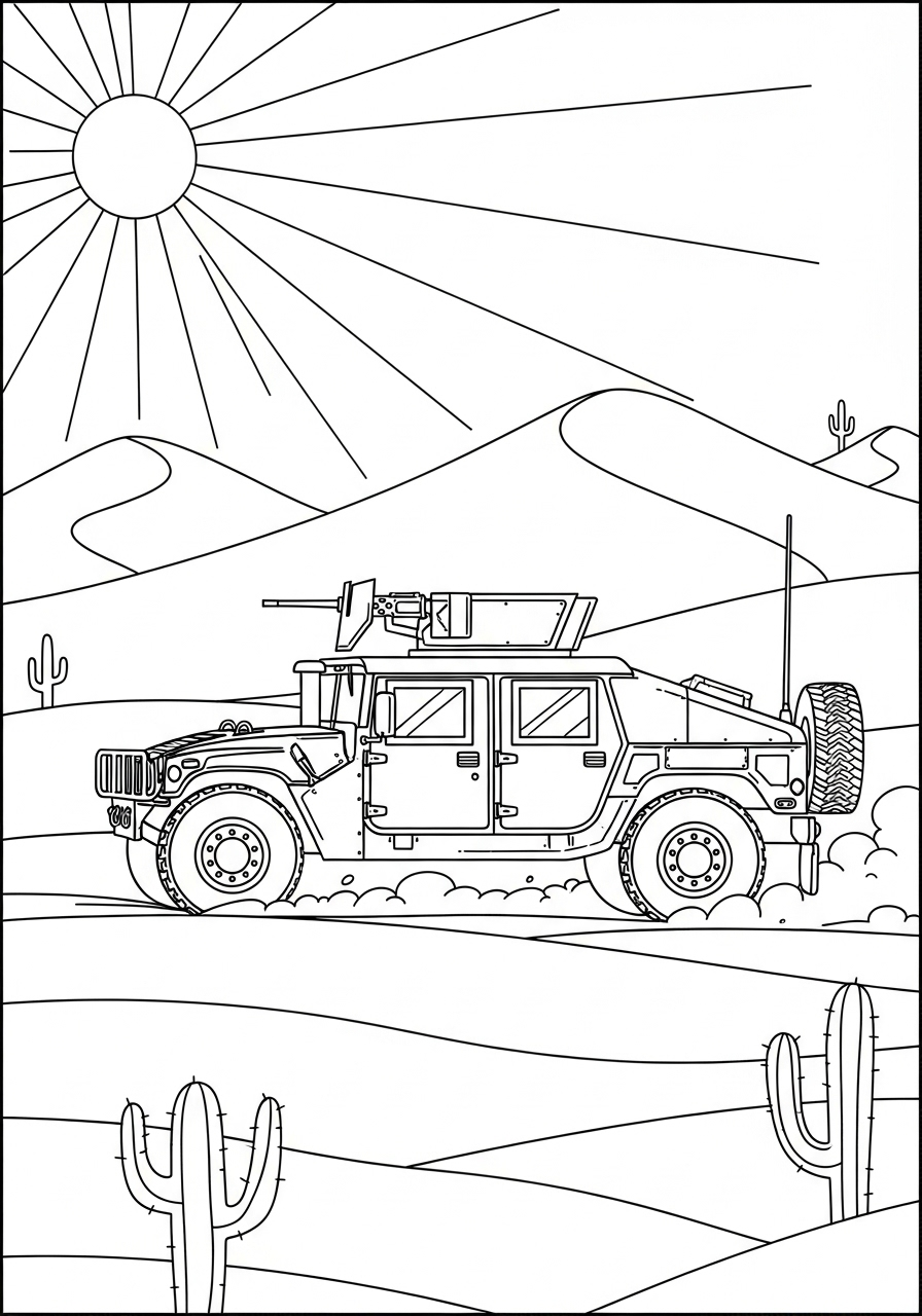 Humvee Coloring Pages 4 Humvee cards coloring pages