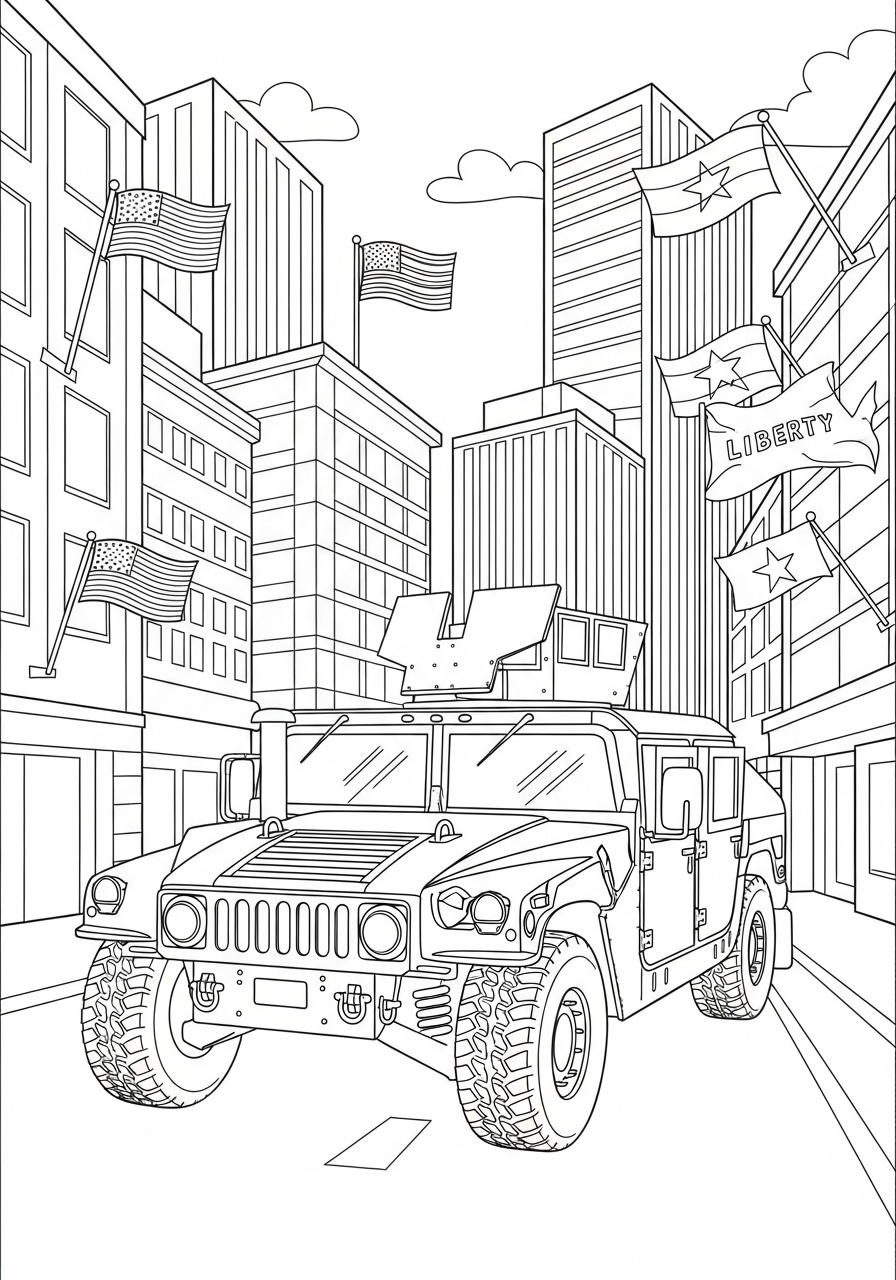 Humvee Coloring Pages 6 free printable Humvee coloring pages