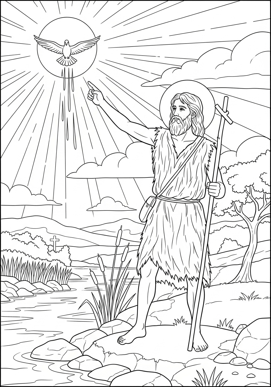 John the Baptist Coloring Pages 11 John the Baptist coloring pages easy