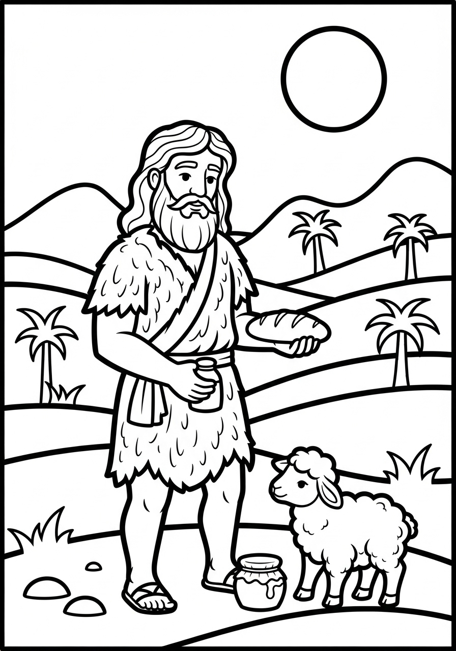 John the Baptist Coloring Pages 16 hard John the Baptist coloring pages