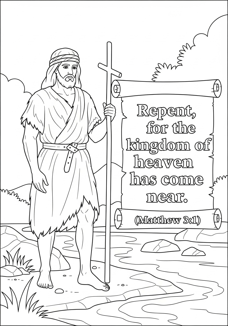 John the Baptist Coloring Pages 18 John the Baptist coloring pages printable 1