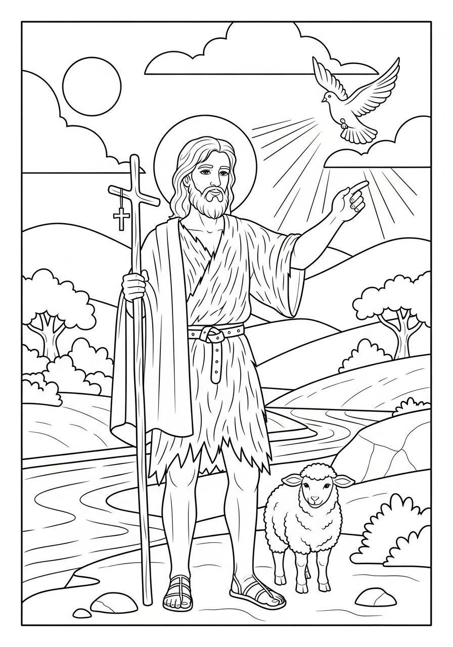 John the Baptist Coloring Pages 3 cute coloring pages John the Baptist