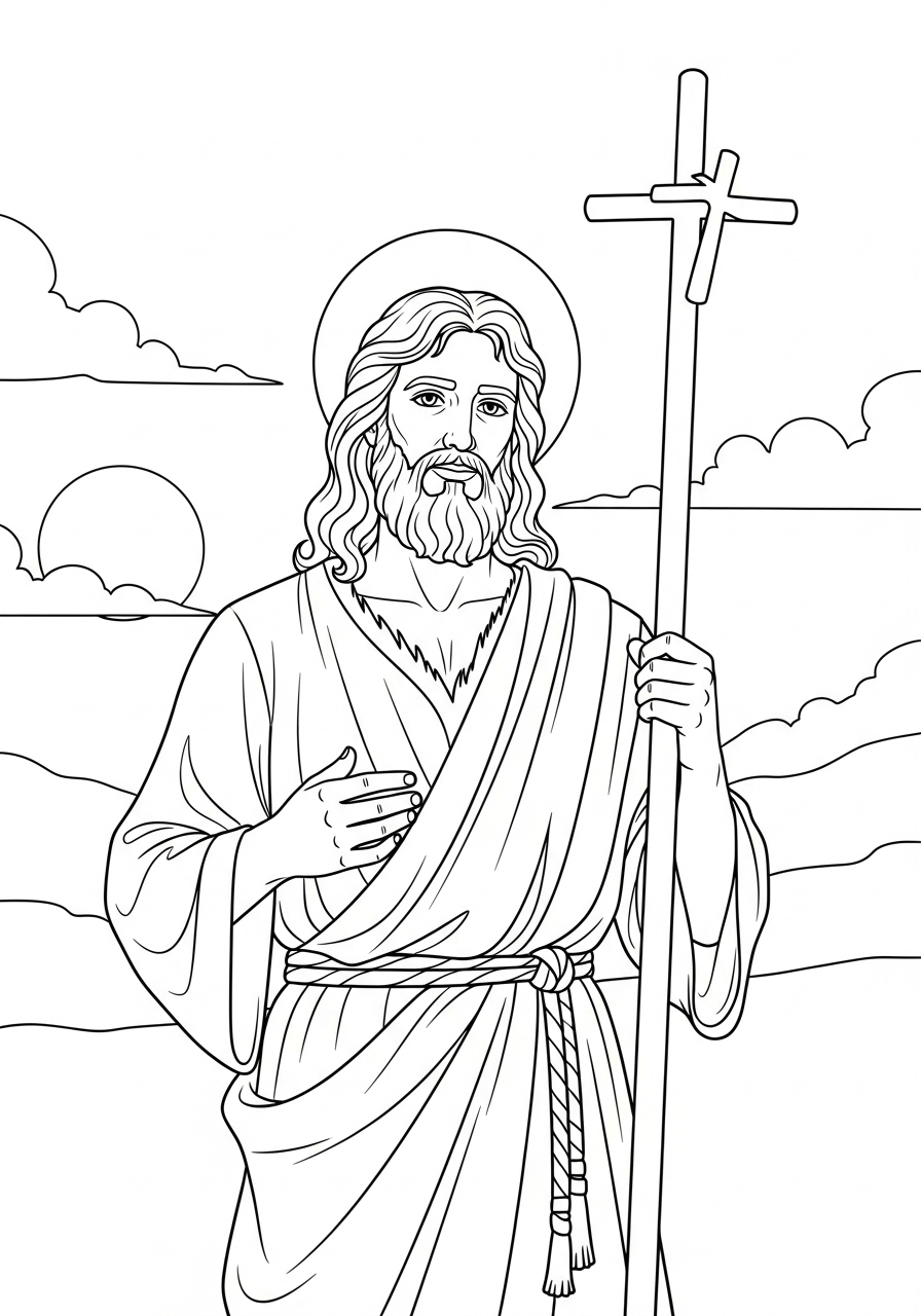 John the Baptist Coloring Pages 21 vintage John the Baptist coloring pages