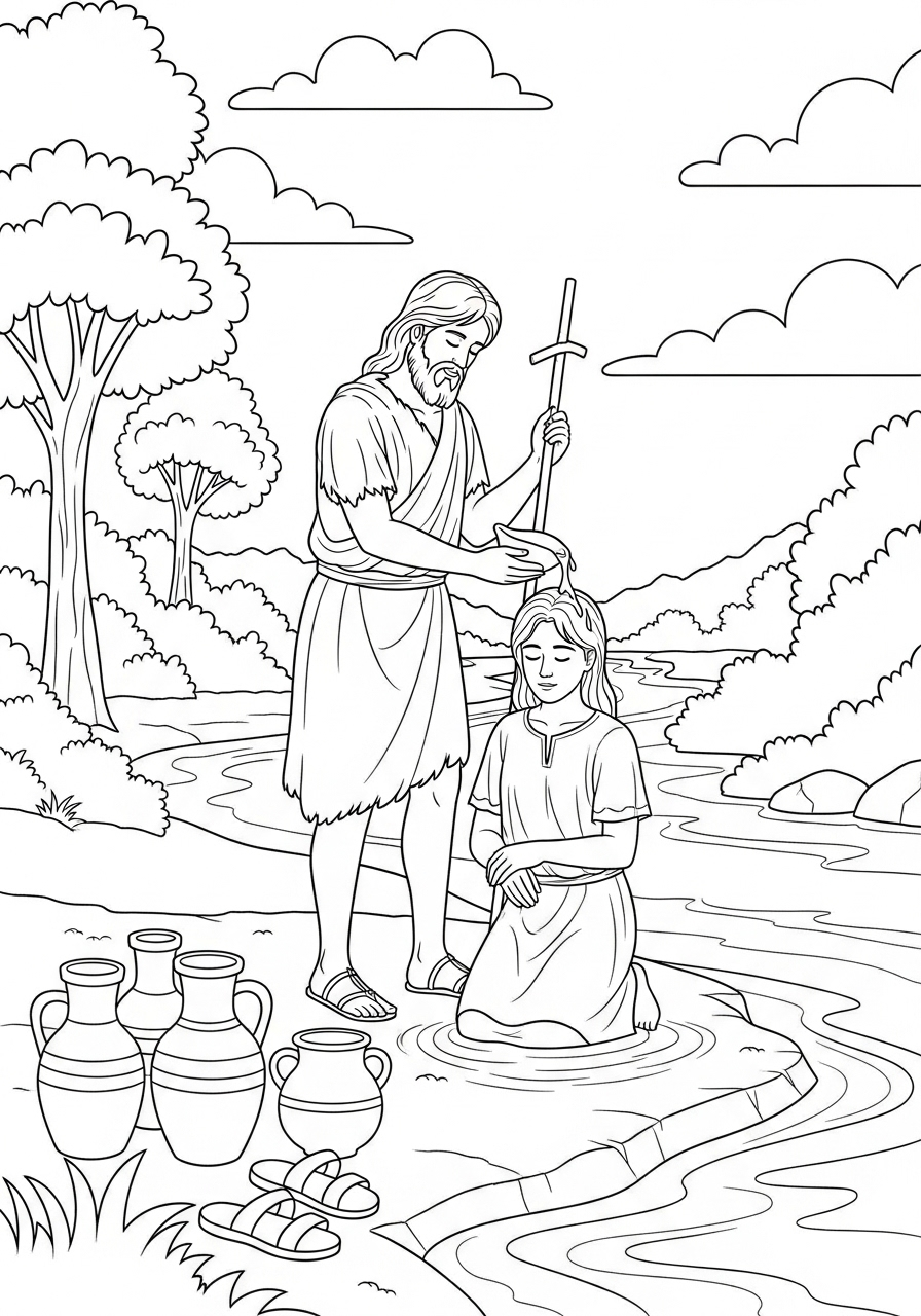 John the Baptist Coloring Pages 22 free printable John the Baptist coloring pages 1