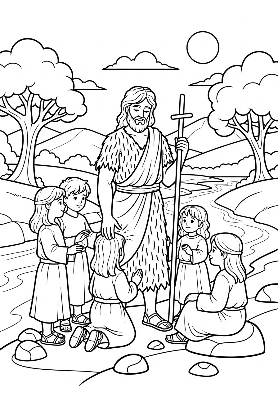 John the Baptist Coloring Pages 23 John the Baptist coloring pages for adults pdf 1