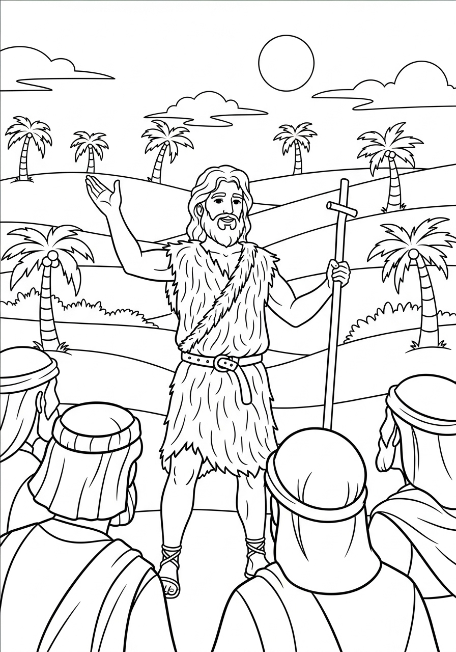 John the Baptist Coloring Pages 4 John the Baptist free coloring pages