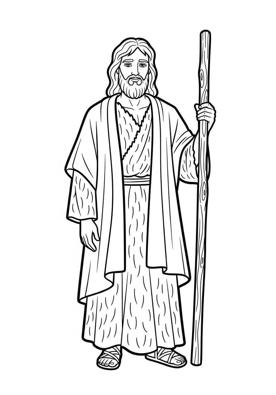 John the Baptist Coloring Pages 6 free printable John the Baptist coloring pages