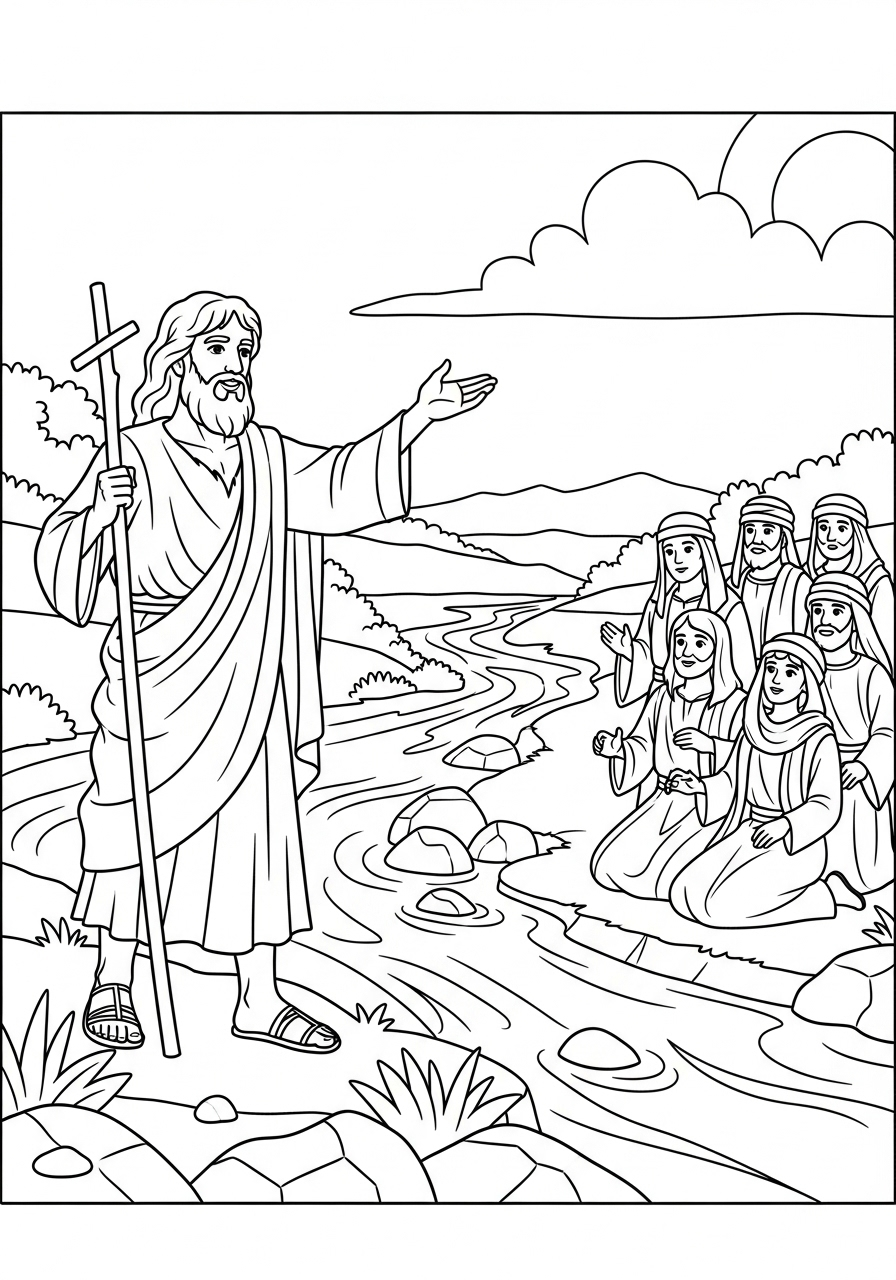 John the Baptist Coloring Pages 8 John the Baptist coloring pages for preschoolers