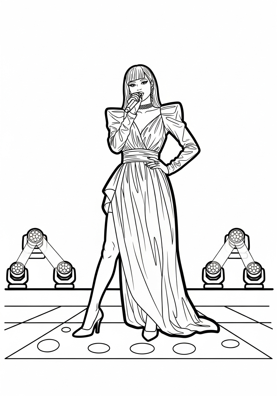 Lisa Blackpink Coloring Pages 11 Lisa Blackpink cards coloring pages 1