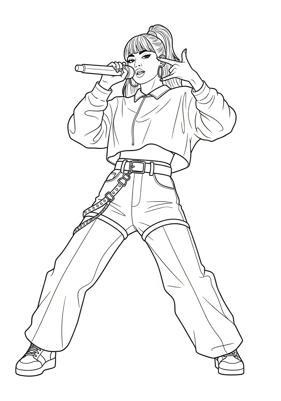 Lisa Blackpink Coloring Pages 12 free full size printable Lisa Blackpink coloring pages for adults pdf