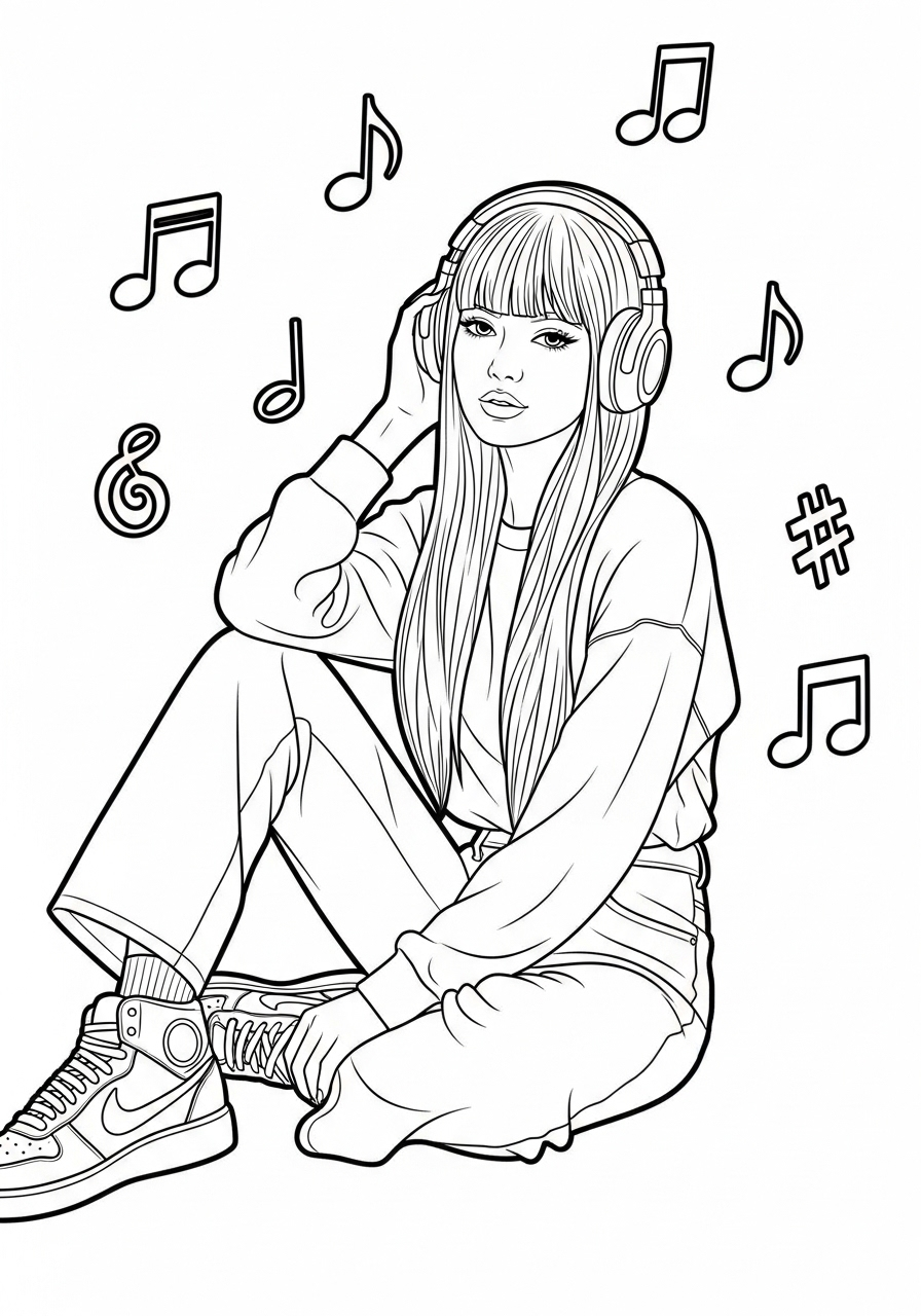 Lisa Blackpink Coloring Pages 13 printable Lisa Blackpink coloring pages