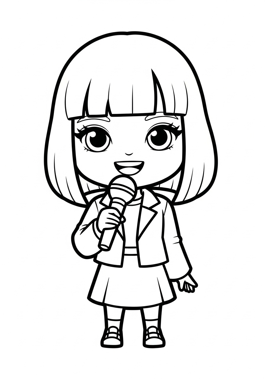 Lisa Blackpink Coloring Pages 3 hard Lisa Blackpink coloring pages