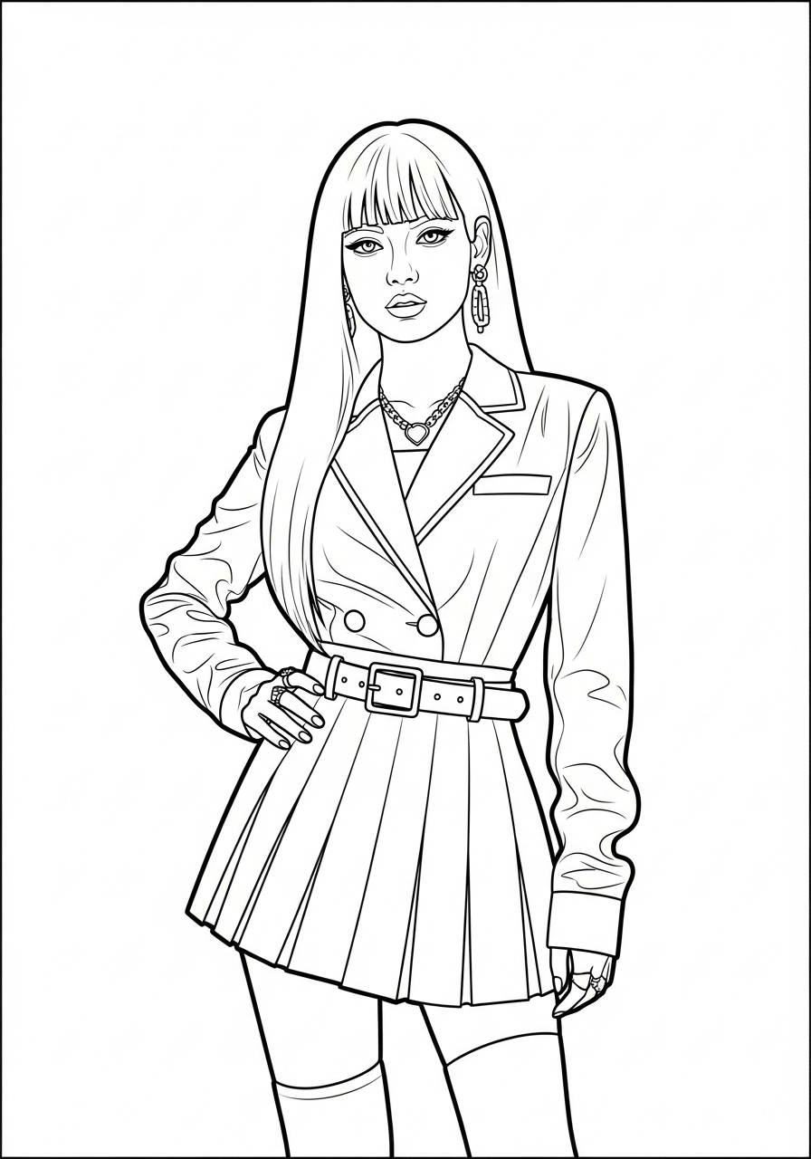 Lisa Blackpink Coloring Pages 4 Lisa Blackpink cards coloring pages