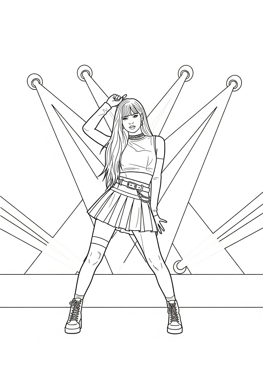 Lisa Blackpink Coloring Pages 5 Lisa Blackpink decorations coloring pages