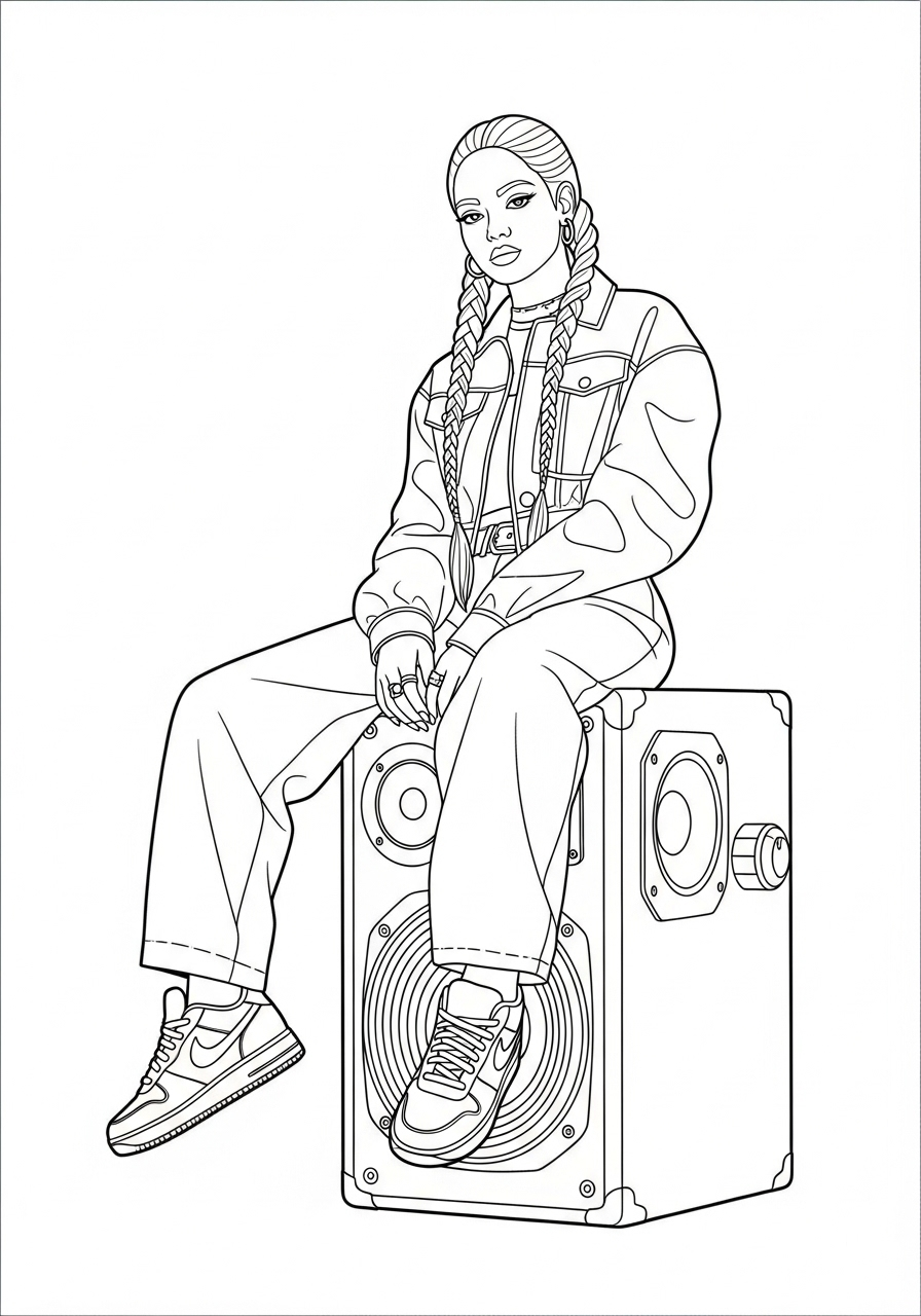 Lisa Blackpink Coloring Pages 7 preschool Lisa Blackpink coloring pages