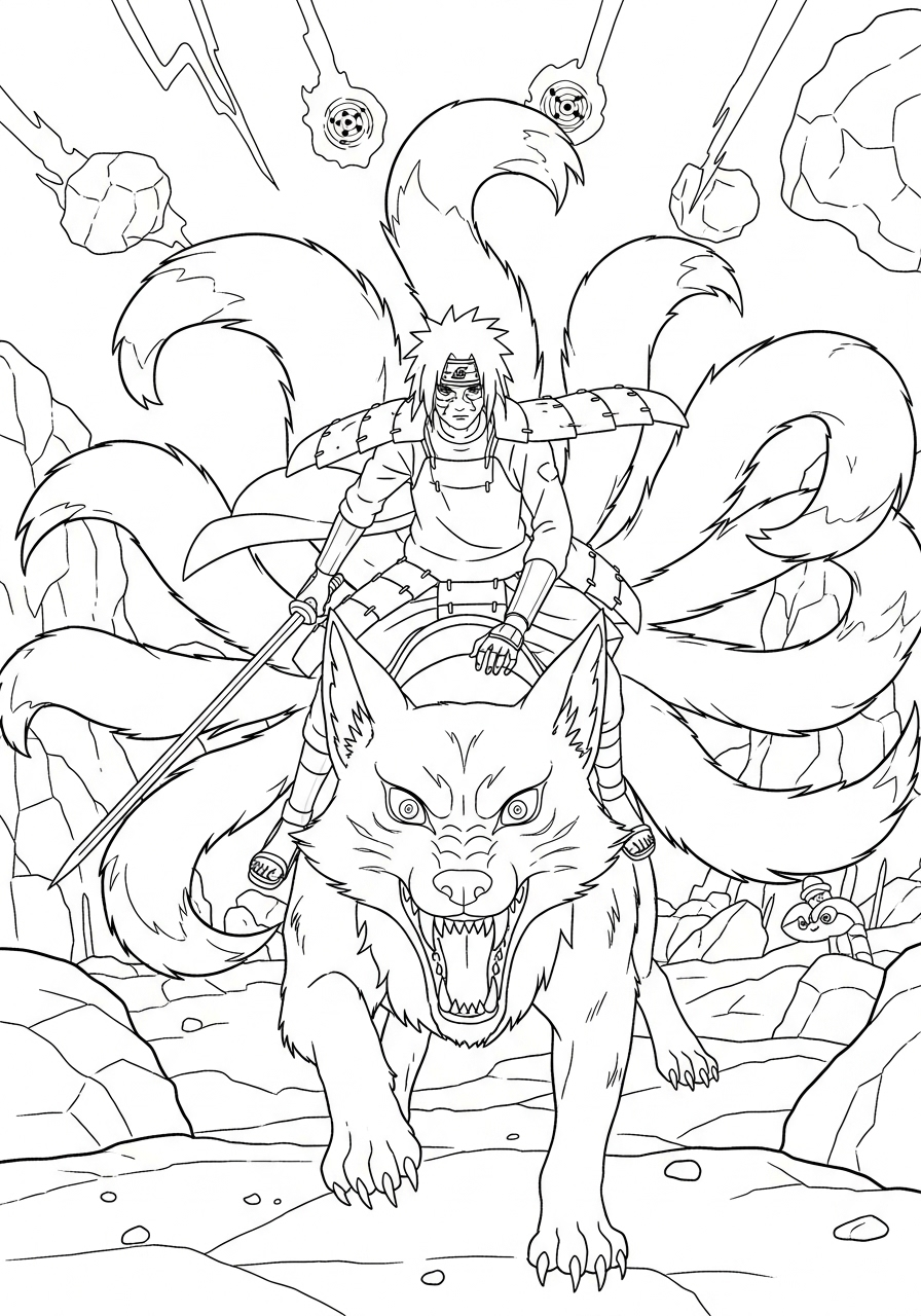 Madara Uchiha Coloring Pages 10 Madara Uchiha adult coloring pages