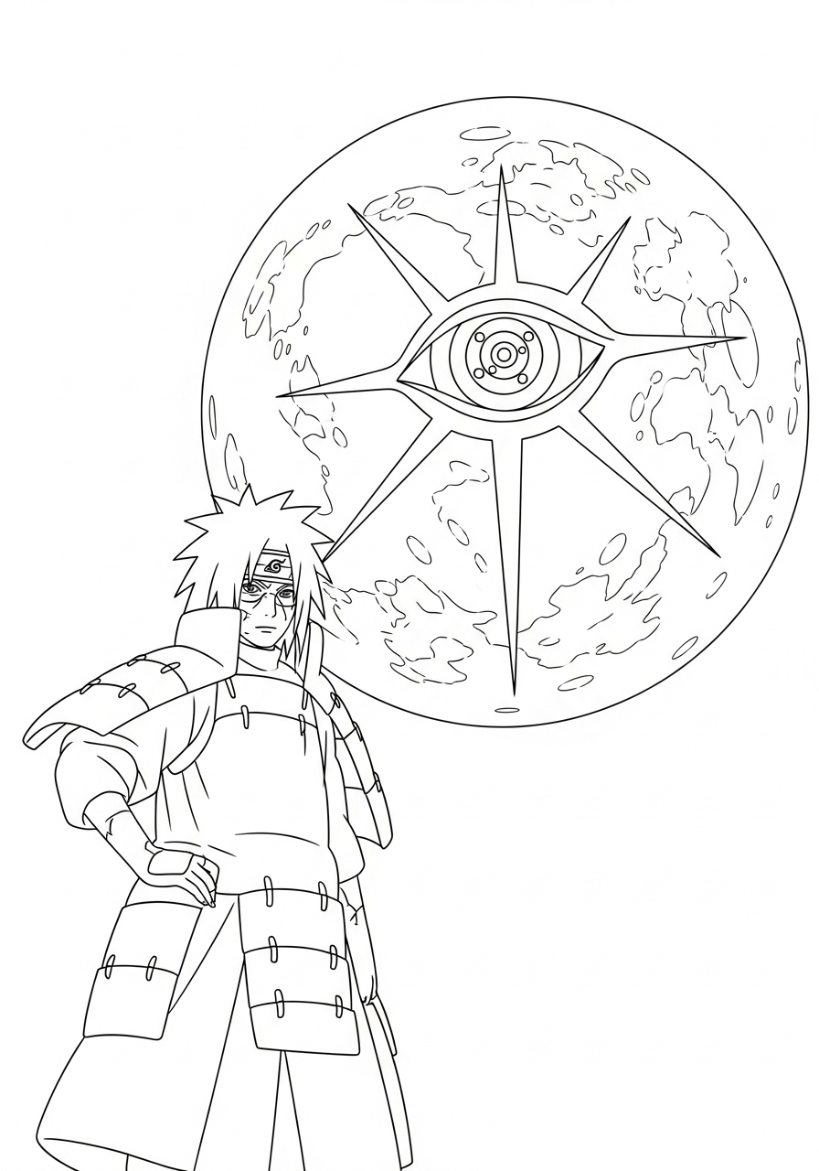 Madara Uchiha Coloring Pages 12 Madara Uchiha ornament coloring pages