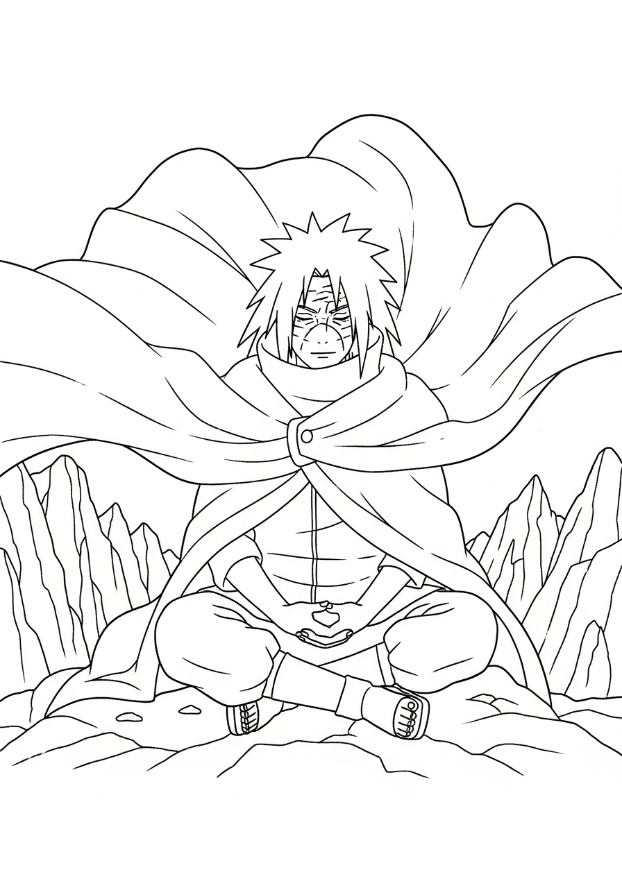 Madara Uchiha Coloring Pages 13 Madara Uchiha adult coloring pages 1