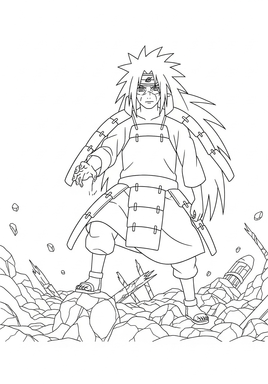 Madara Uchiha Coloring Pages 3 Madara Uchiha coloring pages printable