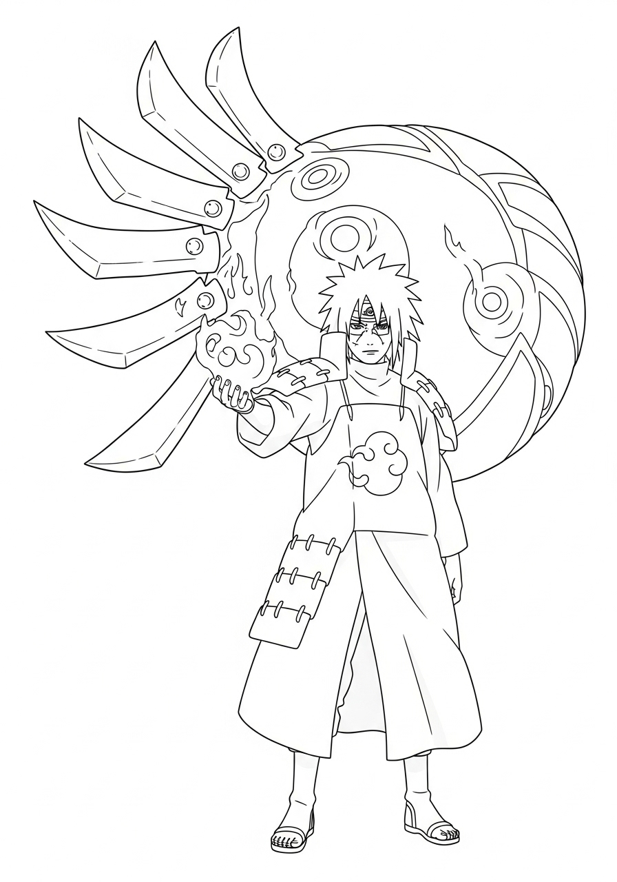 Madara Uchiha Coloring Pages 4 old-fashioned Madara Uchiha coloring pages