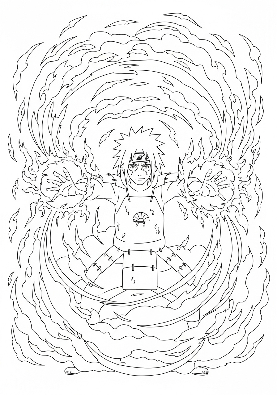 Madara Uchiha Coloring Pages 5 hard Madara Uchiha coloring pages