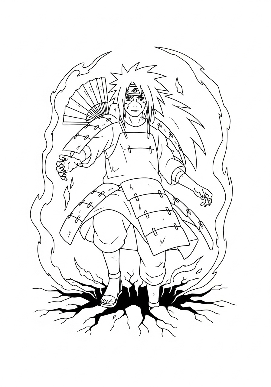 Madara Uchiha Coloring Pages 8 free printable coloring pages Madara Uchiha