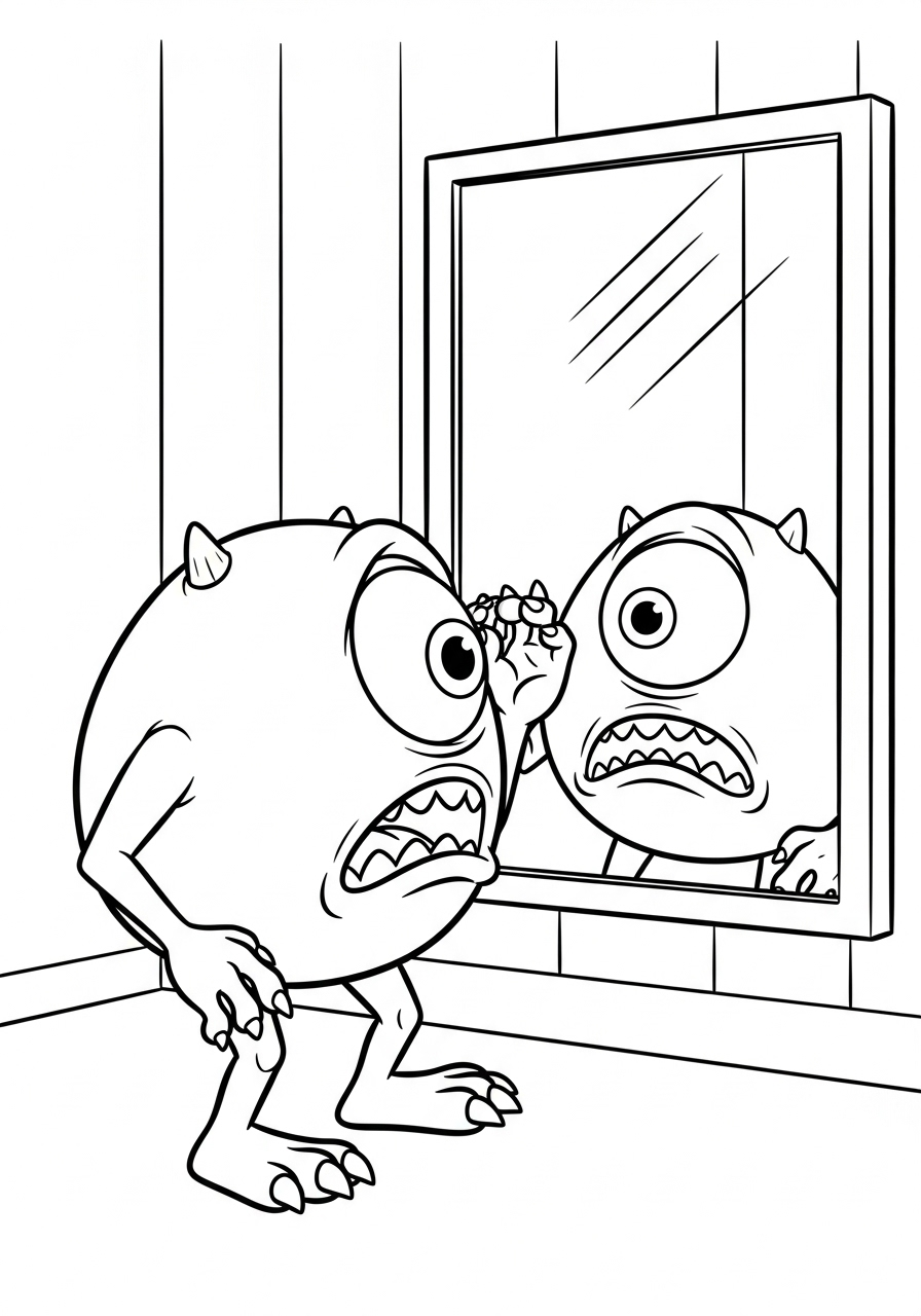 Mike Wazowski Coloring Pages 15 Mike Wazowski adult coloring pages 1