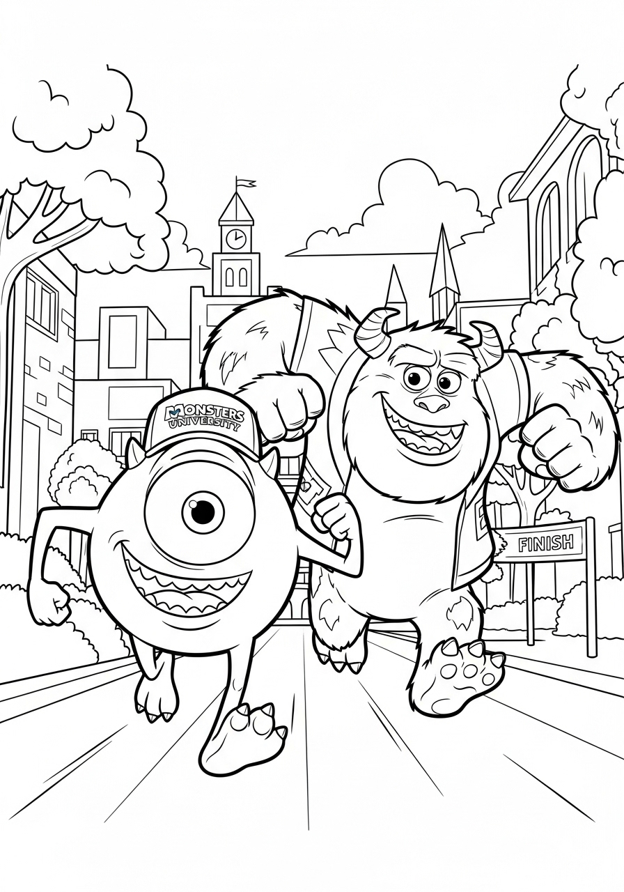 Mike Wazowski Coloring Pages 17 vintage Mike Wazowski coloring pages 1