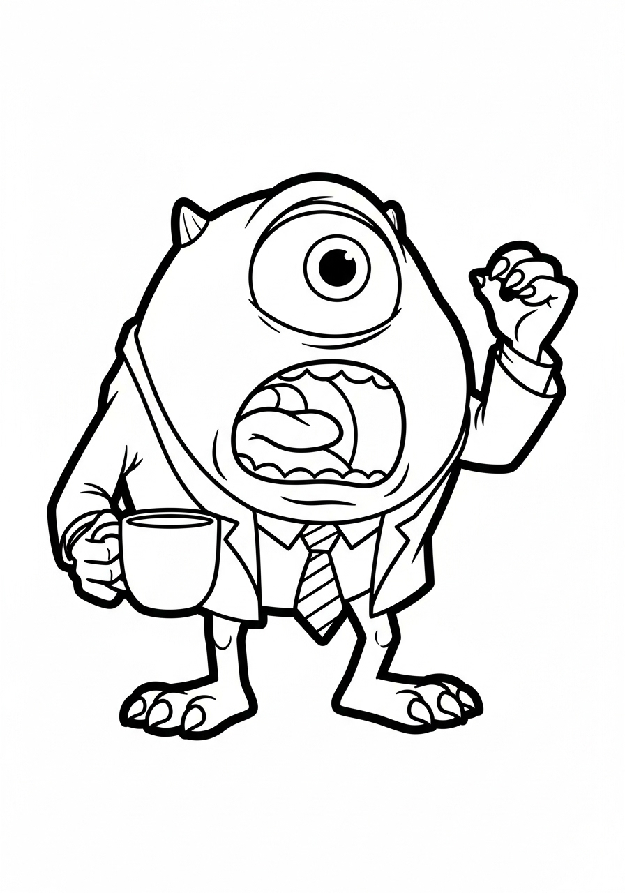 Mike Wazowski Coloring Pages 18 coloring Mike Wazowski pages 1