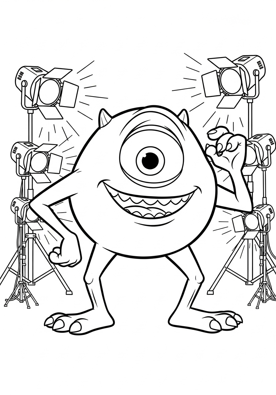 Mike Wazowski Coloring Pages 22 free Mike Wazowski coloring pages for adults 1