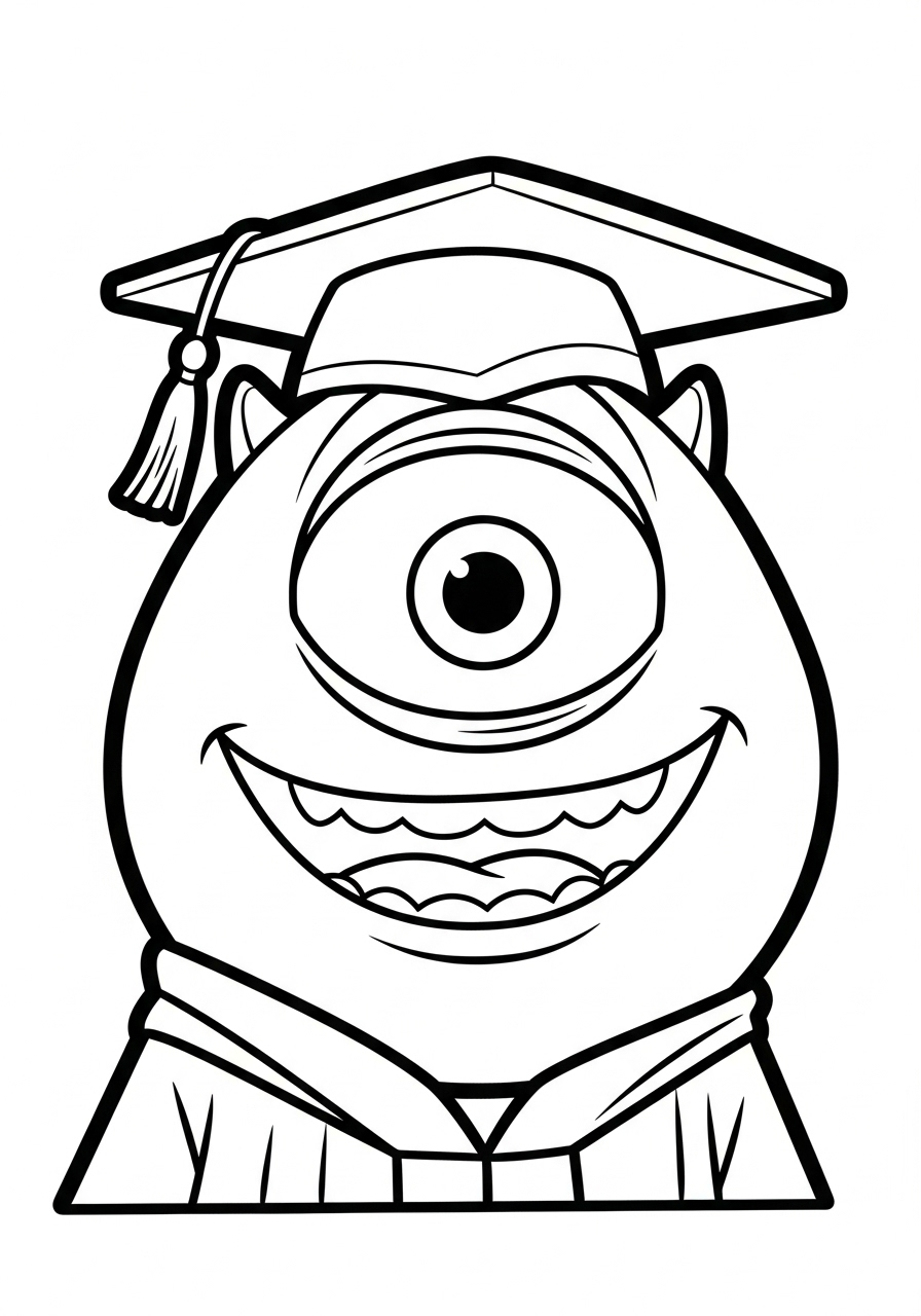 Mike Wazowski Coloring Pages 7 coloring pages for Mike Wazowski