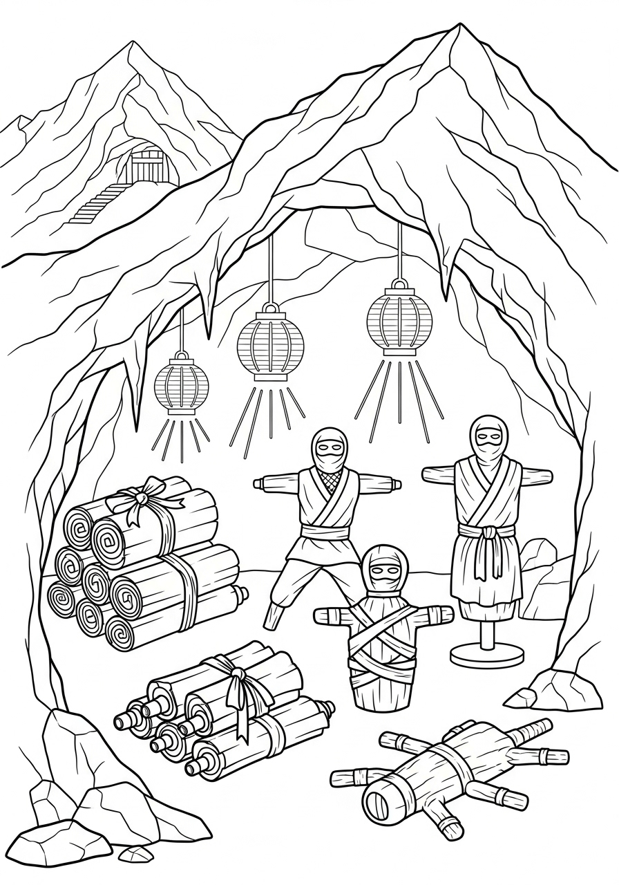 Ninja Coloring Pages 10 grinch cute Ninja coloring pages