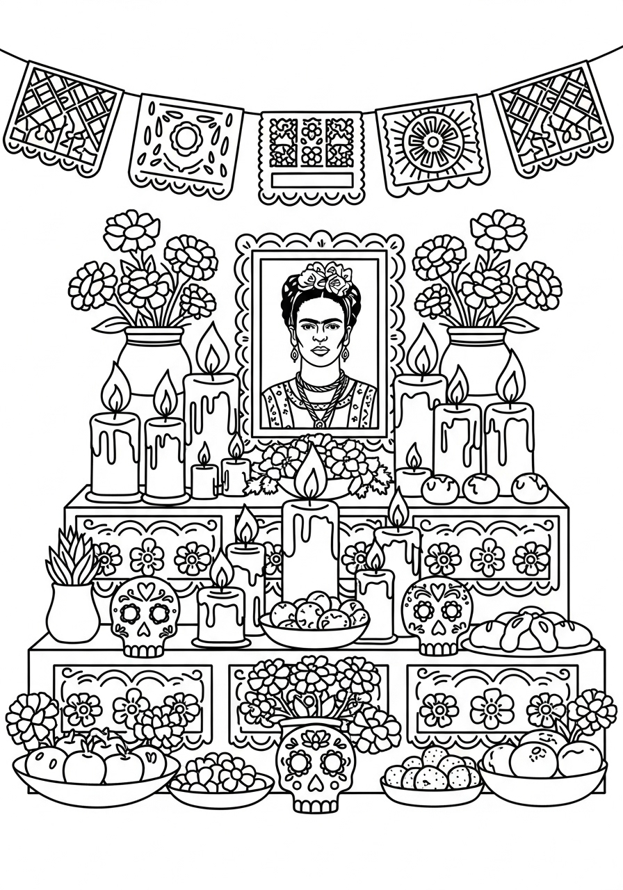 Ofrenda Coloring Pages 16 cute Ofrenda coloring pages