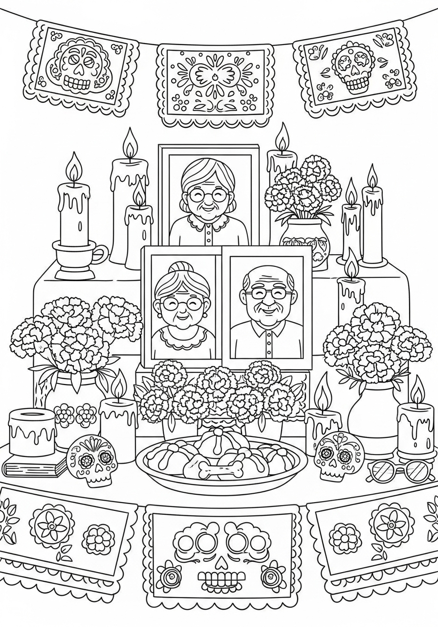 Ofrenda Coloring Pages 23 vintage Ofrenda coloring pages